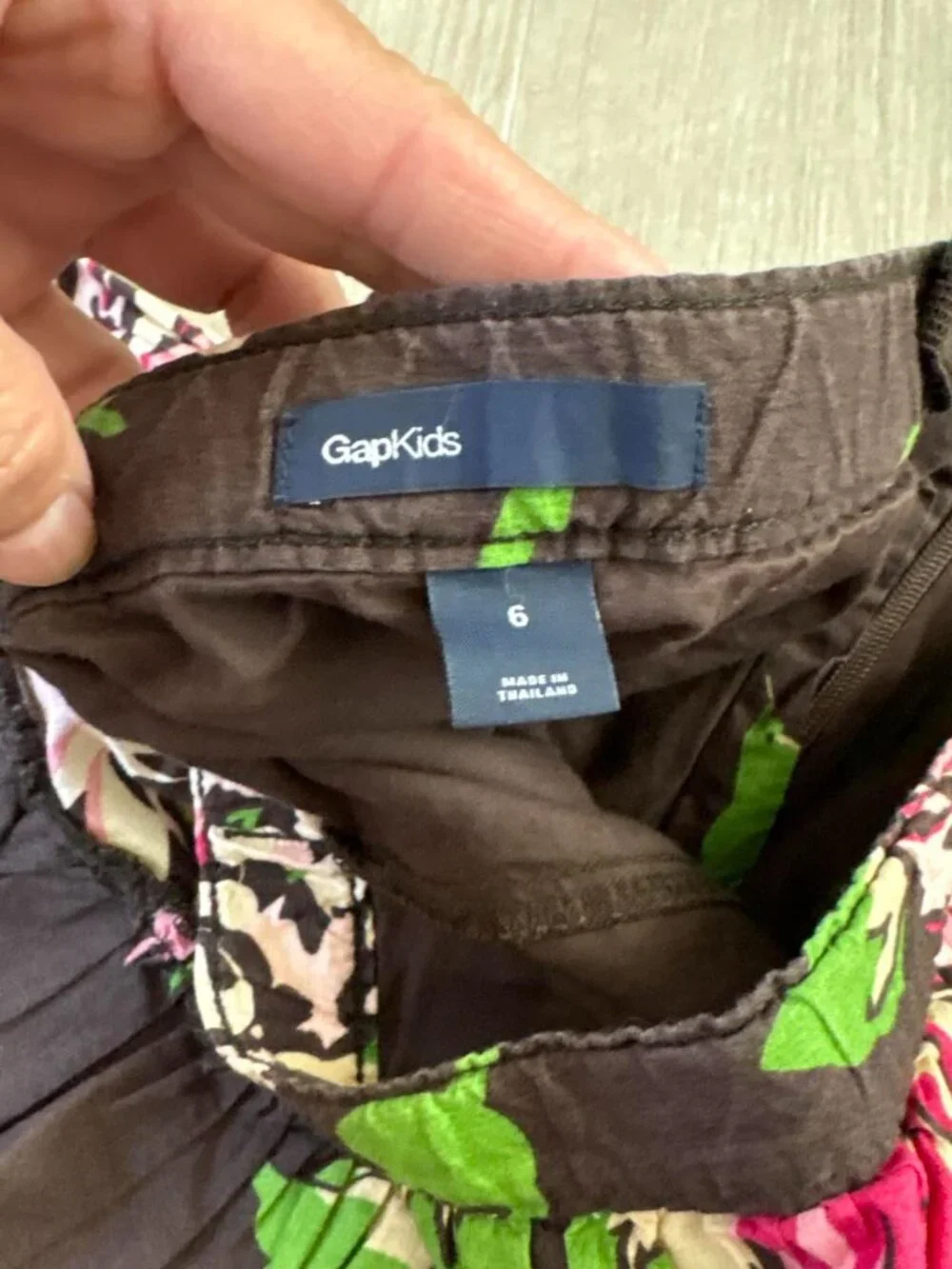 Gap Girls Size 6 Floral Ruffle Skirt Brown Pink Green White Tiered